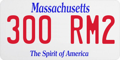 MA license plate 300RM2