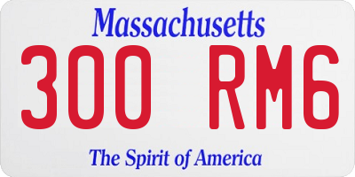 MA license plate 300RM6
