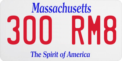 MA license plate 300RM8