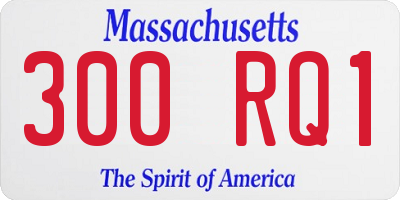 MA license plate 300RQ1