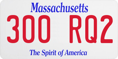 MA license plate 300RQ2