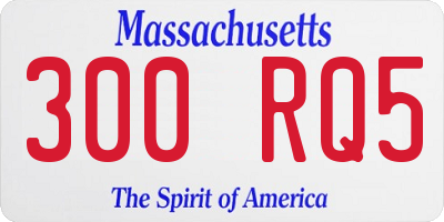 MA license plate 300RQ5