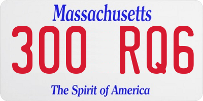 MA license plate 300RQ6