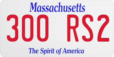 MA license plate 300RS2