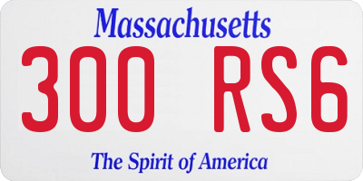 MA license plate 300RS6