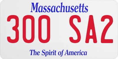 MA license plate 300SA2