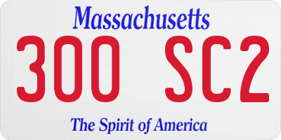 MA license plate 300SC2