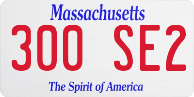 MA license plate 300SE2