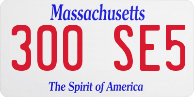 MA license plate 300SE5