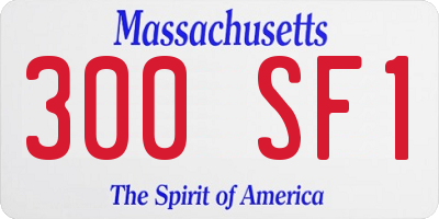 MA license plate 300SF1
