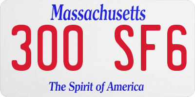 MA license plate 300SF6