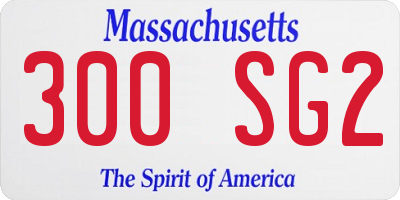 MA license plate 300SG2