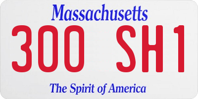 MA license plate 300SH1