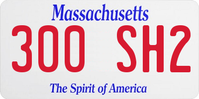 MA license plate 300SH2
