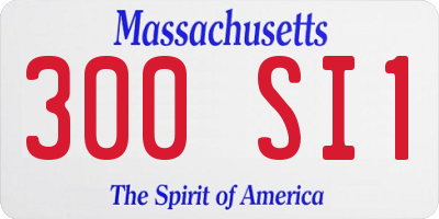 MA license plate 300SI1