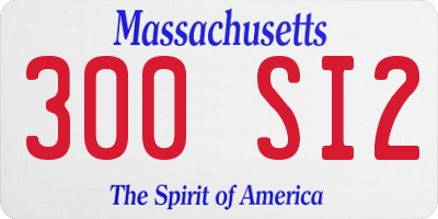 MA license plate 300SI2