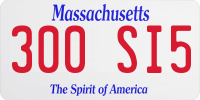 MA license plate 300SI5