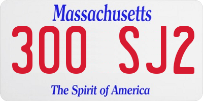 MA license plate 300SJ2