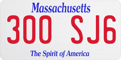 MA license plate 300SJ6
