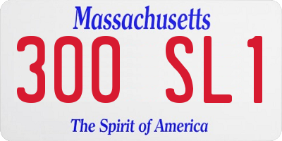 MA license plate 300SL1