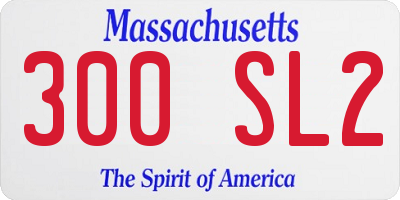 MA license plate 300SL2