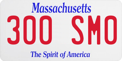 MA license plate 300SM0