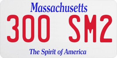 MA license plate 300SM2