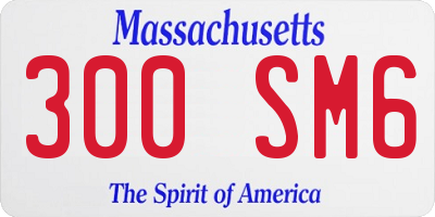 MA license plate 300SM6