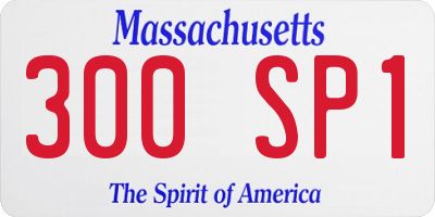 MA license plate 300SP1