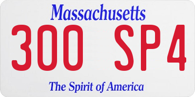 MA license plate 300SP4