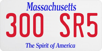 MA license plate 300SR5