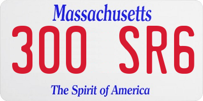 MA license plate 300SR6