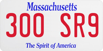 MA license plate 300SR9