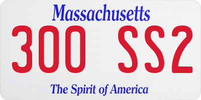MA license plate 300SS2