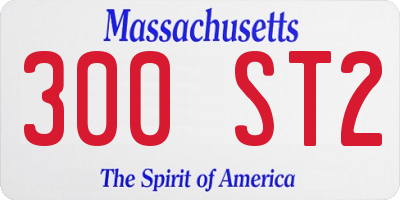 MA license plate 300ST2