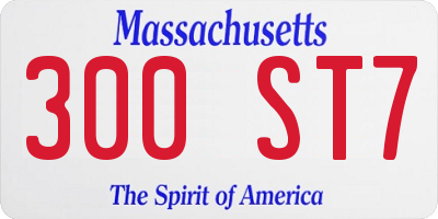 MA license plate 300ST7