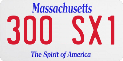 MA license plate 300SX1