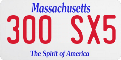 MA license plate 300SX5