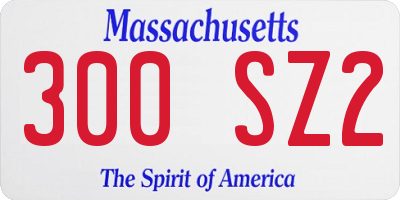 MA license plate 300SZ2