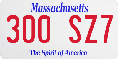 MA license plate 300SZ7