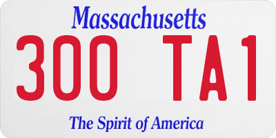 MA license plate 300TA1