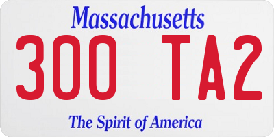MA license plate 300TA2