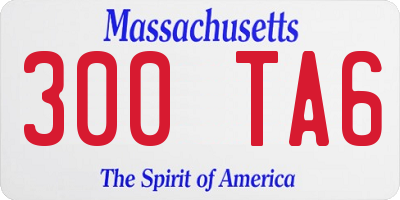 MA license plate 300TA6