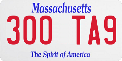 MA license plate 300TA9