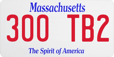 MA license plate 300TB2