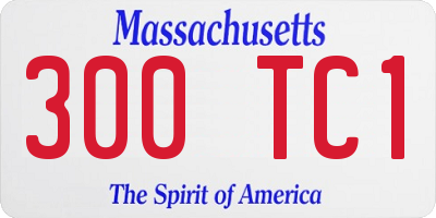 MA license plate 300TC1