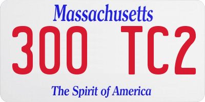 MA license plate 300TC2