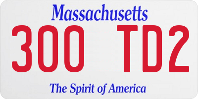 MA license plate 300TD2