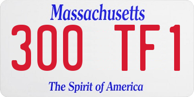 MA license plate 300TF1
