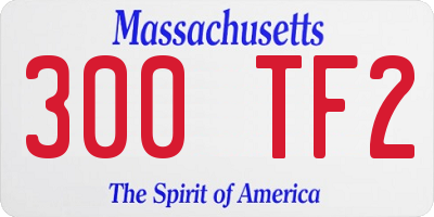 MA license plate 300TF2